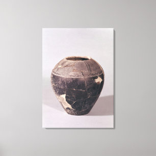 Überzug-Vase verziert mit wallend Linien Leinwanddruck