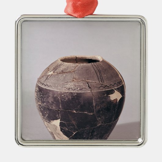 Überzug-Vase verziert mit wallend Linien Silbernes Ornament (Vorne)