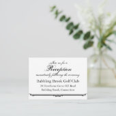 Ubi Caritas et Amor Wedding Reception Card Templat Begleitkarte (Stehend Vorderseite)