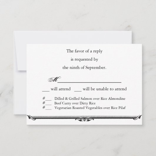 Ubi Caritas et Amor Wedding RSVP Template Karte (Vorderseite)