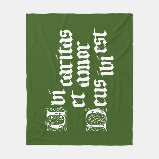 Ubi Caritas Fleecedecke (Vorderseite)