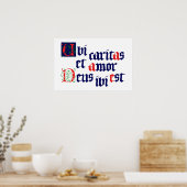 Ubi Caritas Poster (Küche)