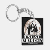 Übliches Verdächtig-Band-Quadrat-Schlüsselkette Schlüsselanhänger (Vorderseite links)