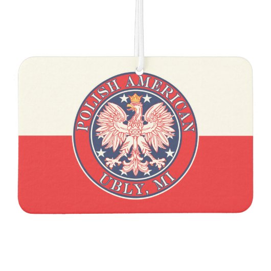 Ubly Michigan Polish Eagle Autolufterfrischer (Vorderseite)