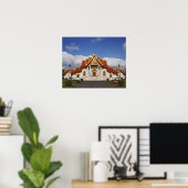 Ubosot Hall or Bot, Wat Benchamabophit, Bangkok, Poster (Heimbüro)