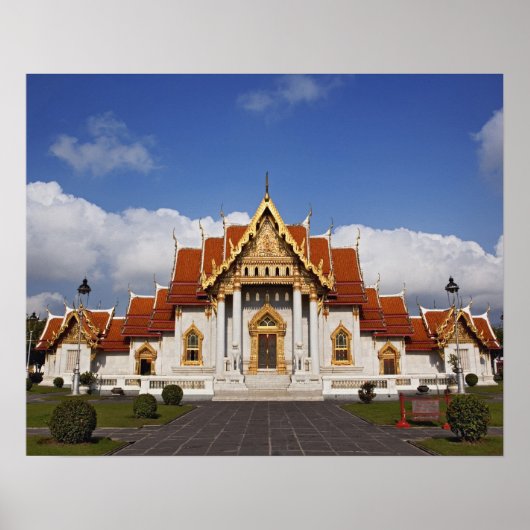Ubosot Hall or Bot, Wat Benchamabophit, Bangkok, Poster (Vorne)