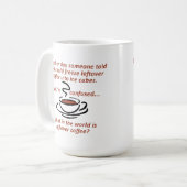 Übrig gebliebener Kaffee-lustige Tasse (Vorderseite Links)