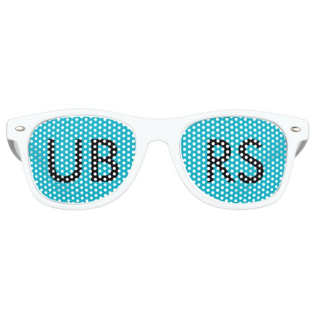 UBRS Fans Brille mit blauer Linse Sonnenbrille (Vorderseite)