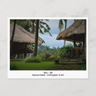 Ubud, Bali Indonesia Holiday Travel Postcard Feiertagspostkarte