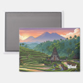 Ubud Bali Indonesia Travel Magnet (Vorderseite/Rückseite)