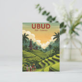 Ubud Bali Indonesia Travel Postkarte (Stehend Vorderseite)
