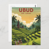 Ubud Bali Indonesia Travel Postkarte (Vorne/Hinten)