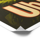 Ubud Bali Indonesia Vintage Travel Illustration Poster (Ecke)