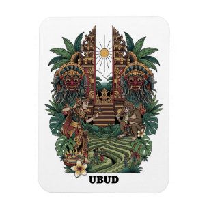 Ubud Bali Indonesien Reise Magnet