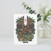 Ubud Bali Indonesien Reise Postkarte (Stehend Vorderseite)