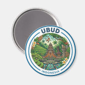 Ubud Indonesien Magnet (Vorderseite/Rückseite)