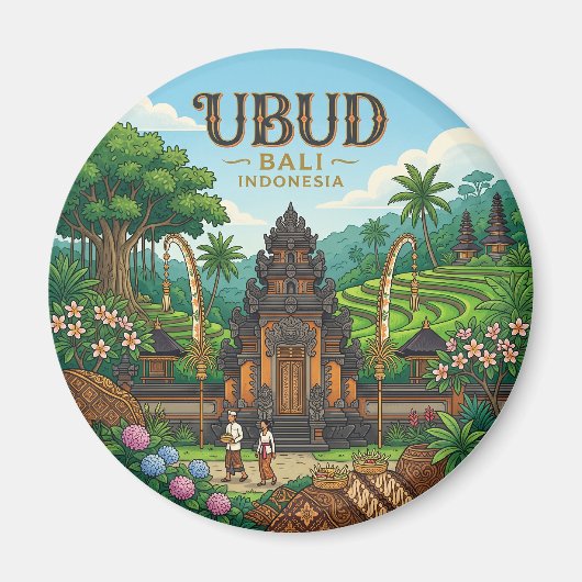 Ubud Indonesien Magnet (Vorne)