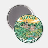 Ubud Indonesien Magnet (Vorderseite/Rückseite)