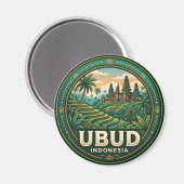 Ubud Indonesien Magnet (Vorderseite/Rückseite)