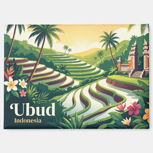 Ubud Indonesien Magnet (Vorderseite)