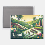 Ubud Indonesien Magnet (Vorderseite/Rückseite)