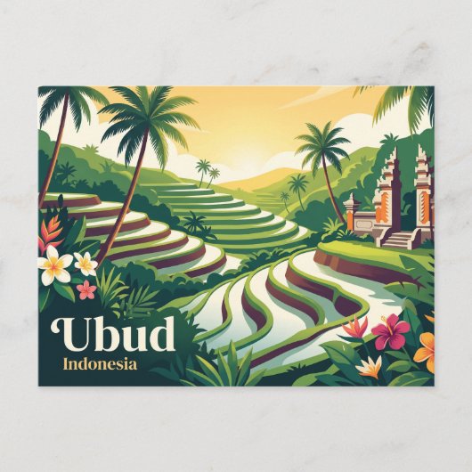 Ubud Indonesien Postkarte (Vorderseite)