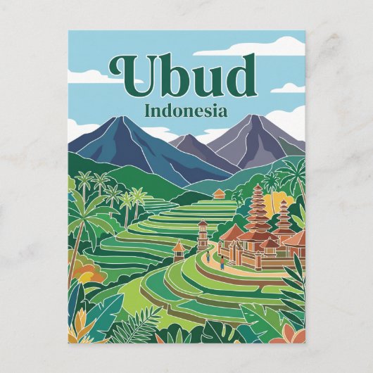 Ubud Indonesien Postkarte (Vorderseite)