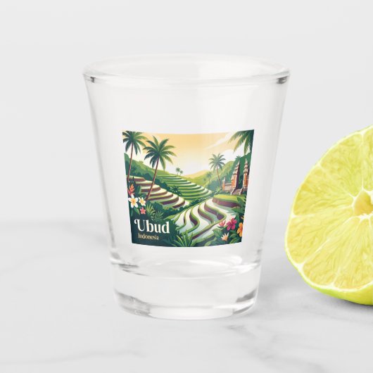 Ubud Indonesien Schnapsglas (Vorderseite)