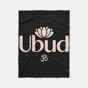 Ubud Li Aum Om Spirituelle Lotusblumen-Meditation Fleecedecke