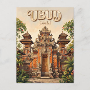 Ubud-Palast Indonesien Postkarte