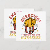 Übung, dachte ich, Sie sagten extra Fries (Vorne/Hinten)