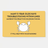 Übung der Färbung von Schlechtparkkrebs Post-it Klebezettel (Vorderseite)