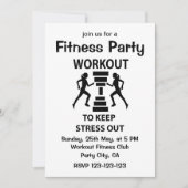 Übung der Fitness Fitness Party Einladung (Vorderseite)