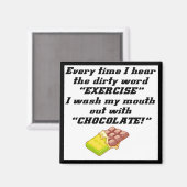 Übung Dirty Word Funny T - Shirt Geschenke Magnet (Vorderseite/Rückseite)