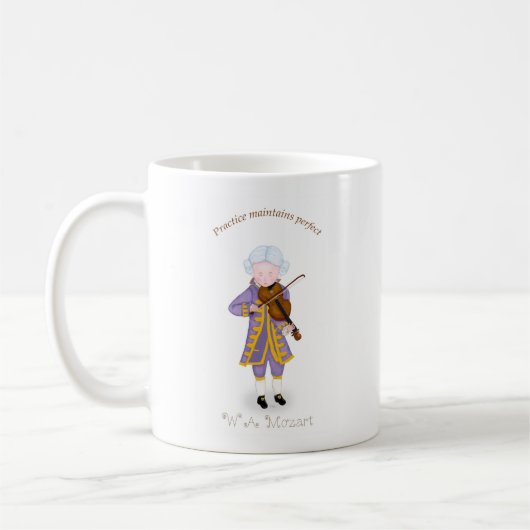Übung erhält Perfekt (Geige) Kaffeetasse (Links)