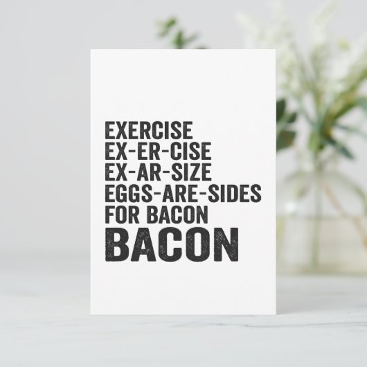 Übung Ex-Er-Größe Ex-Er-Größe Eier sind lustige Ym Dankeskarte (Stehend Vorderseite)