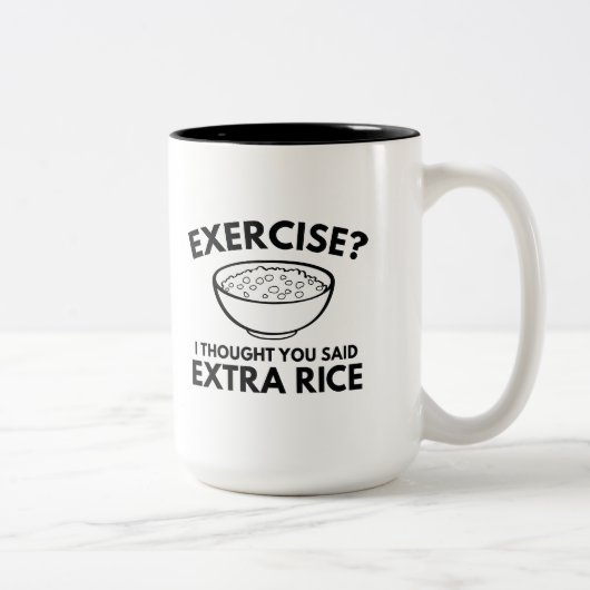 Übung ? Extra Rice Zweifarbige Tasse (Rechts)