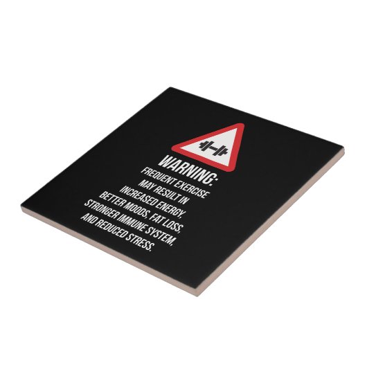 Übung fördert - warnend - den motivierend Workout Fliese (Seite)