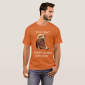 "Übung?.. Fries" Sad English Bulldog 2 T-Shirt (Vorne ganz)
