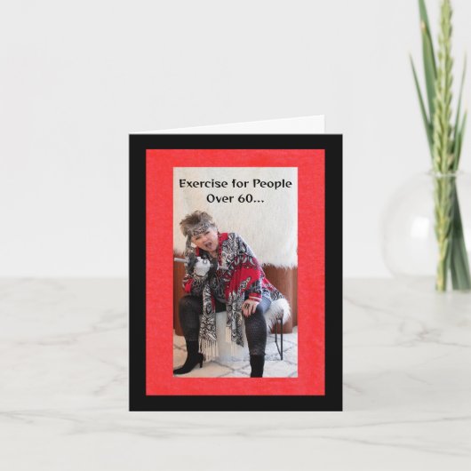 Übung für Personen über 60 Jahren Karte (Vorderseite)