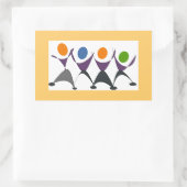 Übung für Spaß Rechteckiger Aufkleber (Tasche)