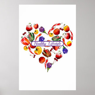 Übung "Gesunde Lifestyle-Entscheidungen" - Herz Poster