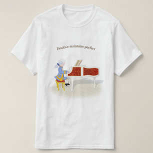 Übung hält perfekten Mozart bei Klavierspielen T-Shirt