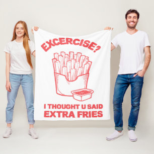 Übung Ich dachte, du hast extra Pommes gesagt - Po Fleecedecke