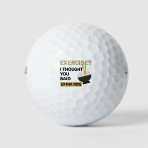 Übung Ich dachte, du hast extra Reis gesagt Lustig Golfball