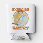 Übung ist billiger als Arztrechnungen Dosenkühler (Rückseite)