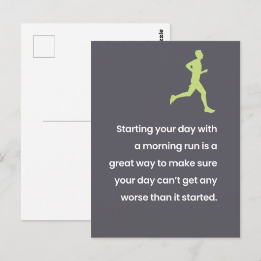 Übung / Lazy Joke "Just for Fun" Postkarte (Vorne/Hinten)