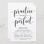 Übung macht das Abendessen bei Hochzeitsfeiern in  Einladung (Vorne/Hinten)