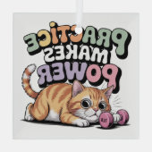 Übung macht den Meister Ornament Aus Glas (Rückseite)