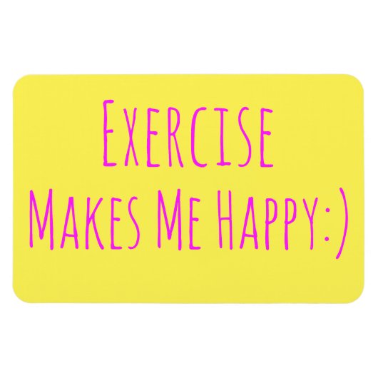 Übung macht mich glücklich magnet (Horizontal)